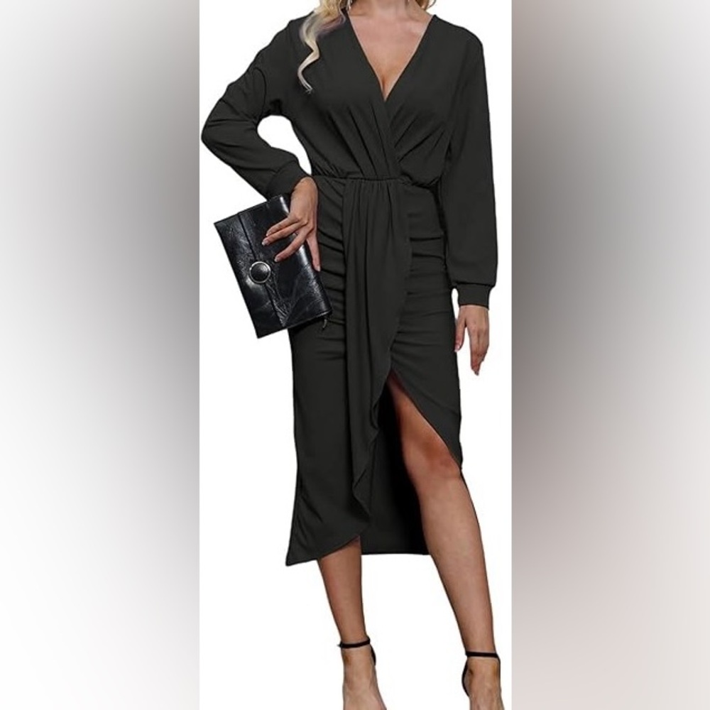 Amazon Anrabess Wrap Midi Dress | Size Large